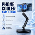 Phone cooler arm stand main product image with semiconductor cooling callouts