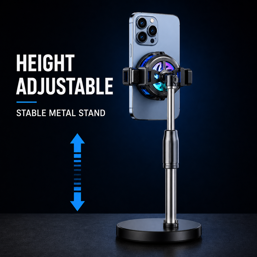 Magnetic Phone Cooler Stand for Gaming and Live Streaming