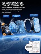 10W Magnetic Phone Cooler with 2000mAh Battery