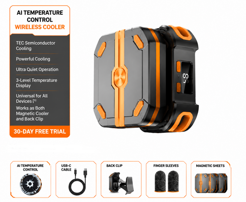 10W Magnetic Phone Cooler with 2000mAh Battery