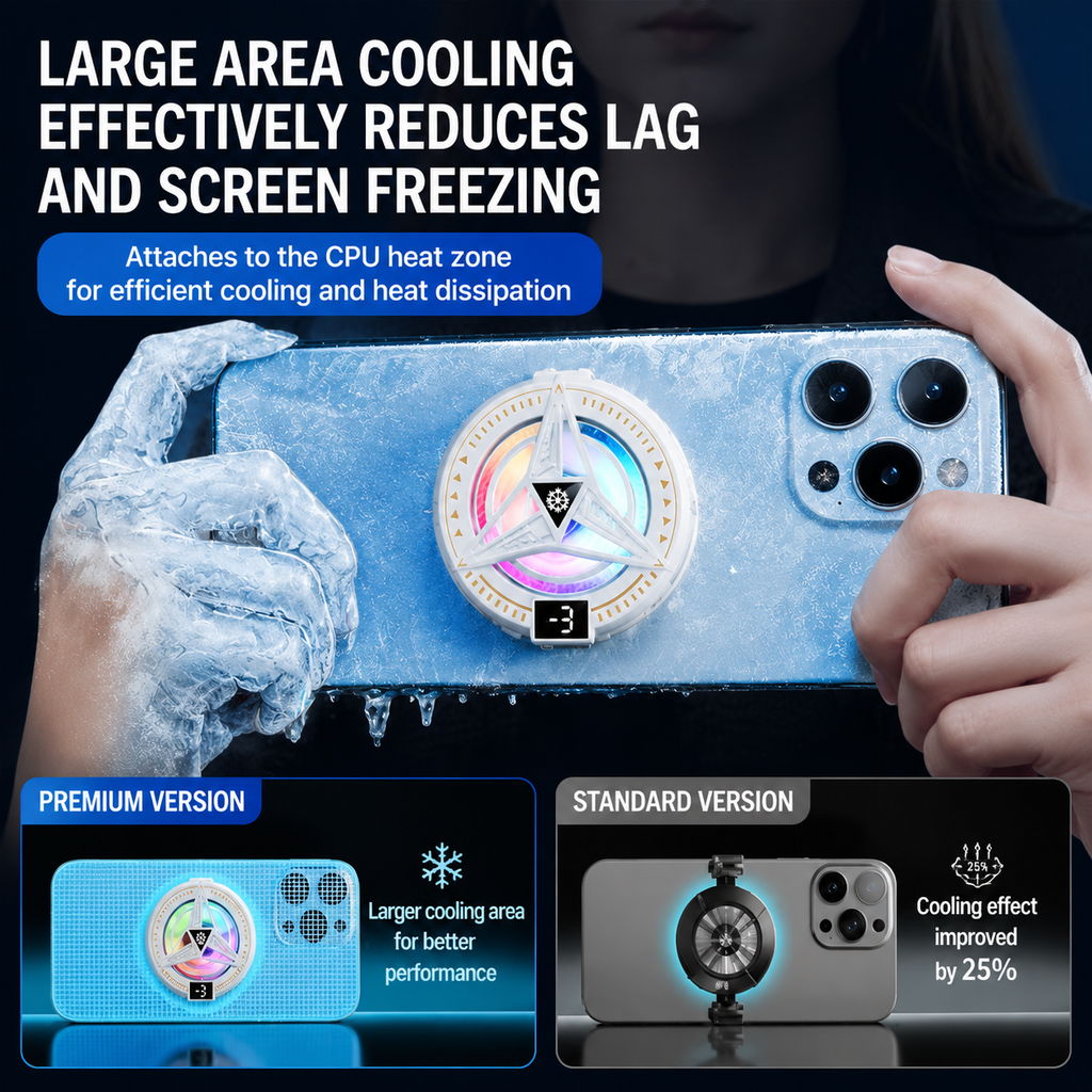 Phone cooler for gaming and livestreaming