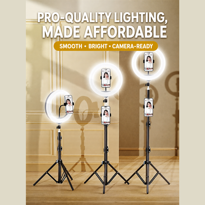 Ring light stand for livestreaming and content creation