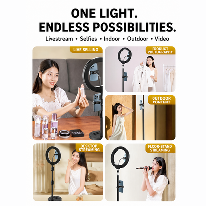 Ring light use cases for live selling and content creation